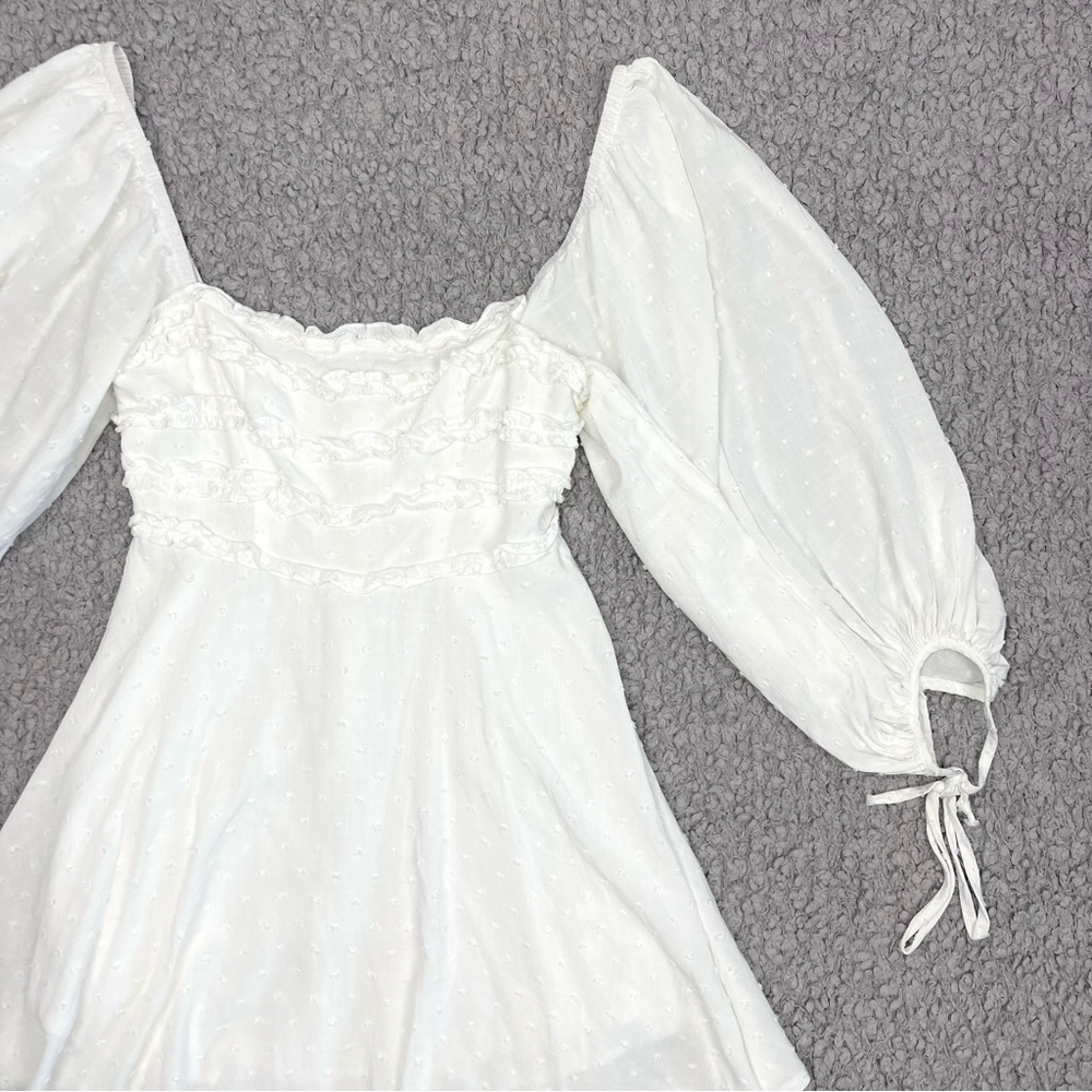 Hello Molly On the Horizon White Ruffle Mini Dress - Picture 8 of 13